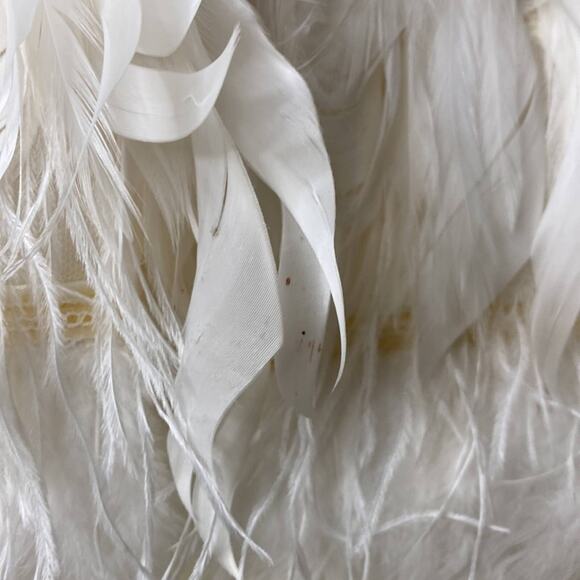 SHIATZH CHEN Lace Feather Floral Applique High Waisted Skirt Italy 40/ US 0 - Picture 8 of 14